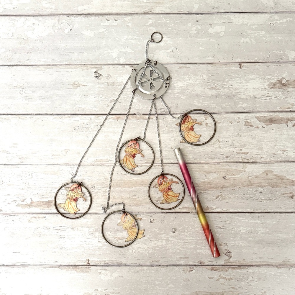 Angels Windchime Outdoor Home Decorations Metal Wind Chime Hanging Decor